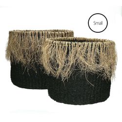 Pomax Seaweed basket - black/brown (S)