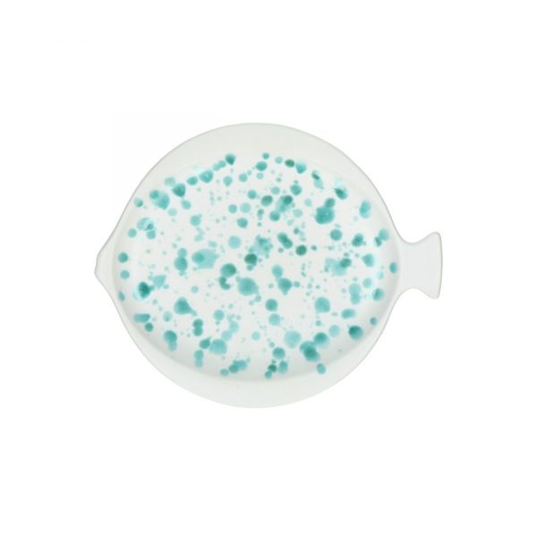 Pomax Plate (24x20x2cm) - white/green/blue (TUR)