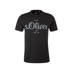s.Oliver Red Label Regular fit: T-Shirt mit Label-Print - schwarz (9999)
