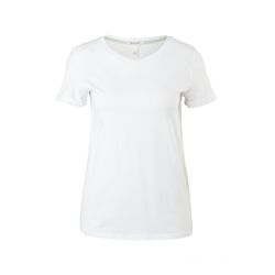 Q/S designed by Regular fit: basic t-shirt - white (0100)