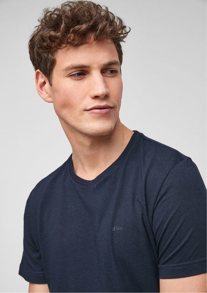 s.Oliver Red Label Regular fit: Basic T-Shirt - blau (5978)