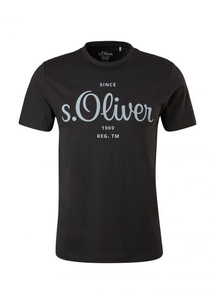s.Oliver Red Label Regular fit: T-Shirt mit Label-Print - schwarz (9999)