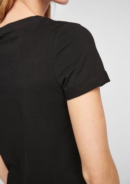 Q/S designed by Regular fit: basic t-shirt - black (9999)