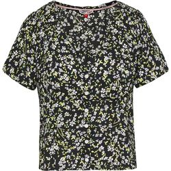 Tommy Jeans Viscose blouse with a flower print - black (0GJ)