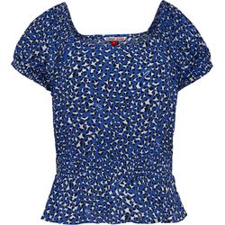 Tommy Jeans Viscose blouse with leopard print - blue (0G2)