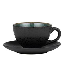 Bitz Cup with saucer - black (00)
