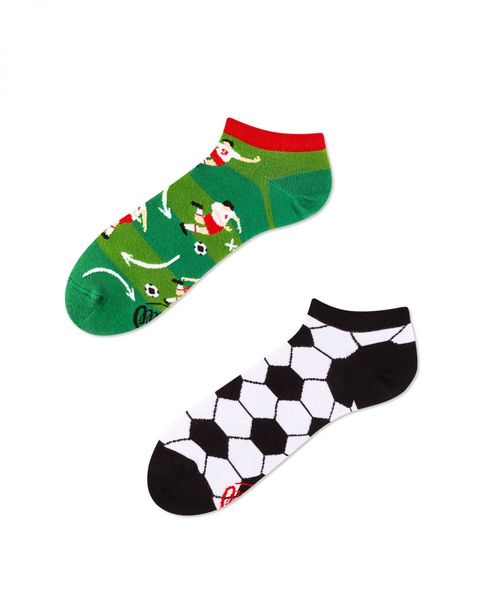 Many Mornings Socks FOOTBALL FAN LOW - white/black/green (00)