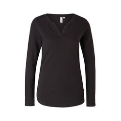 Q/S designed by Long sleeve shirt with clean look - black (9999)