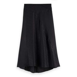 Scotch & Soda Midi skirt with an oblique cut - black (0008)