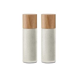 Bitz Salt & pepper mills set - white/brown (00)