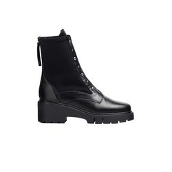 Unisa Leather biker boots - black (BLACK)