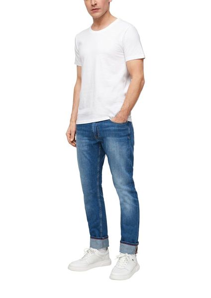 s.Oliver Red Label T-shirt étroit en jersey (2 pièces) - blanc (0100)