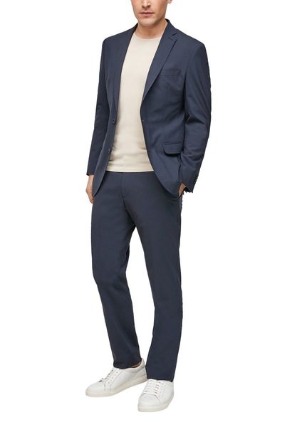 s.Oliver Black Label Slim Fit: business pants - blue (5952)
