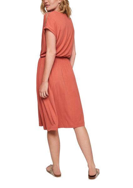 s.Oliver Red Label Material mix dress with a tie - orange (2807)
