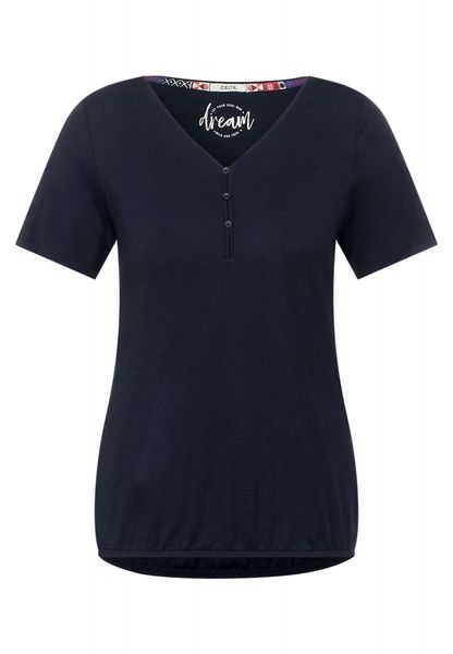 Cecil V-neck T-shirt - blue (10128)