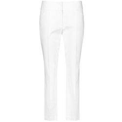 Taifun 7/8 straight trousers - white (09700)