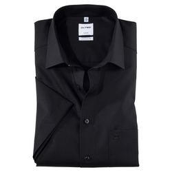 Olymp Confort Fit: chemise à manches courtes - noir (68)