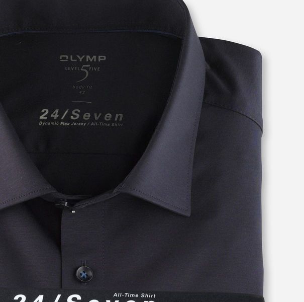 Olymp Body Fit: long sleeve shirt - blue (18)