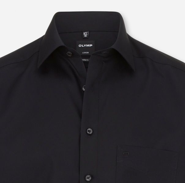 Olymp Modern fit: short sleeve shirt - black (68)