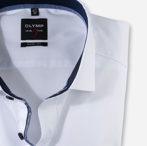 Olymp Body Fit : shirt - white (00)