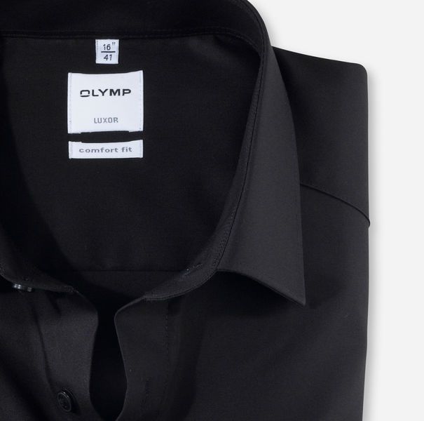 Olymp Confort Fit: chemise à manches courtes - noir (68)