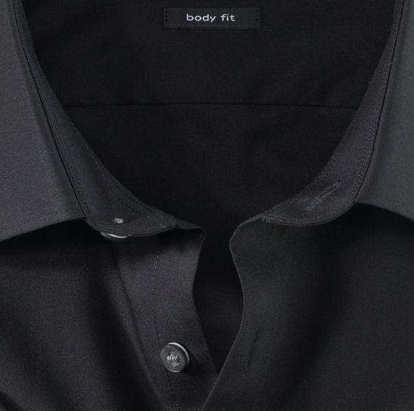 Olymp Body fit: short sleeve shirt - black (68)