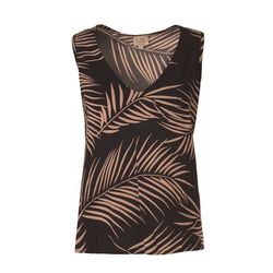 La Fée Maraboutée Palm leaf print blouse - black (529)