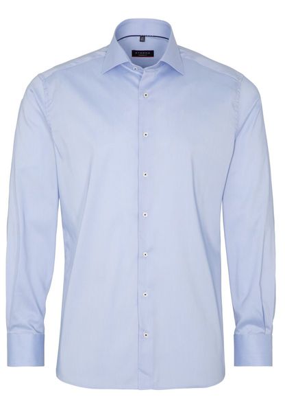 Eterna Modern Fit: chemise à manches longues - bleu (12)