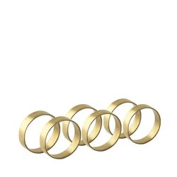 Broste Copenhagen 6 napkin rings RING (Ø4,5x0,5cm) - gold (00)
