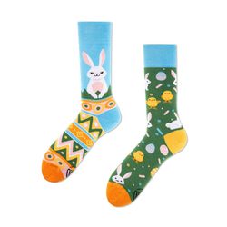 Many Mornings Socks - Easter Bunny - green (00)