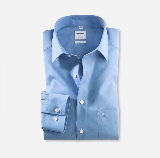 Olymp Comfort fit : chemise - bleu (15)