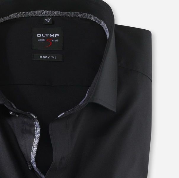 Olymp Body Fit : shirt - black (68)