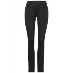 Street One Slim fit trousers with coating - black (10001)