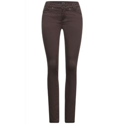 Street One Slim fit trousers with coating - red (13470)