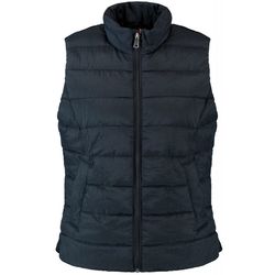 Taifun Quilted vest with stand up collar - blue (08100)