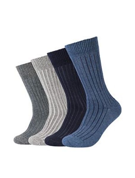 s.Oliver Red Label Chaussettes basiques (4 paires) - gris/bleu (5800)