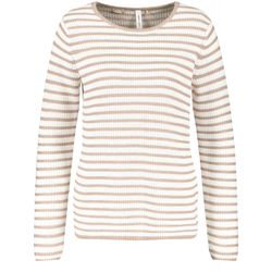 Gerry Weber Casual Sweater with stripes GOTS - beige/white (09092)