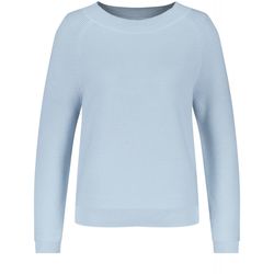 Gerry Weber Casual Pull en tricot structuré Organic Cotton - bleu (80902)