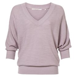 Yaya Batwing V-neck sweater - purple (43906)
