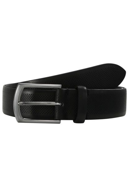 Lloyd Leather belt with metal buckle - black (05)