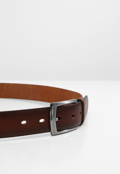 Lloyd Leather belt with metal buckle - brown (44)