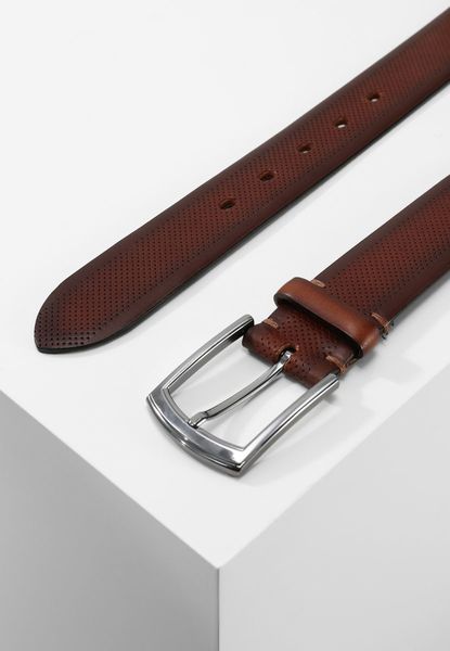 Lloyd Leather belt with metal buckle - brown (44)