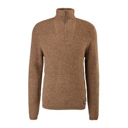Q/S designed by Melange rib knit jumper - brown (85W0)