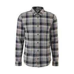 Q/S designed by Extra Slim Fit : chemise en coton à carreaux - noir (99N0)