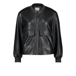 Betty & Co Leather look bomber jacket - black (9045)