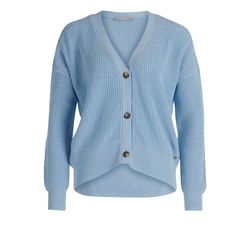 Betty & Co Cardigan with button placket - blue (8009)