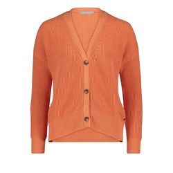 Betty & Co Cardigan with button placket - orange (3710)