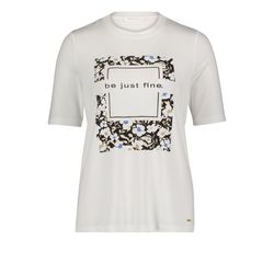 Betty & Co Casual shirt with front print - white/black (1891)