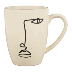 SEMA Design Mug VISAGE ARTY (Ø8x10.5cm) - black/beige (00)
