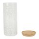 SEMA Design Storage jar FLEURI (Ø9,5x21m) - white/brown (00)